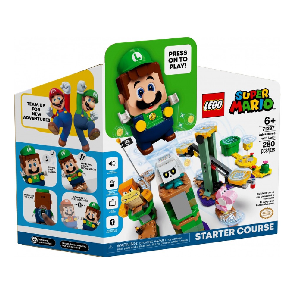 LEGO Super Mario -  Aventurile lui Luigi - set de baza 71387, 280 piese