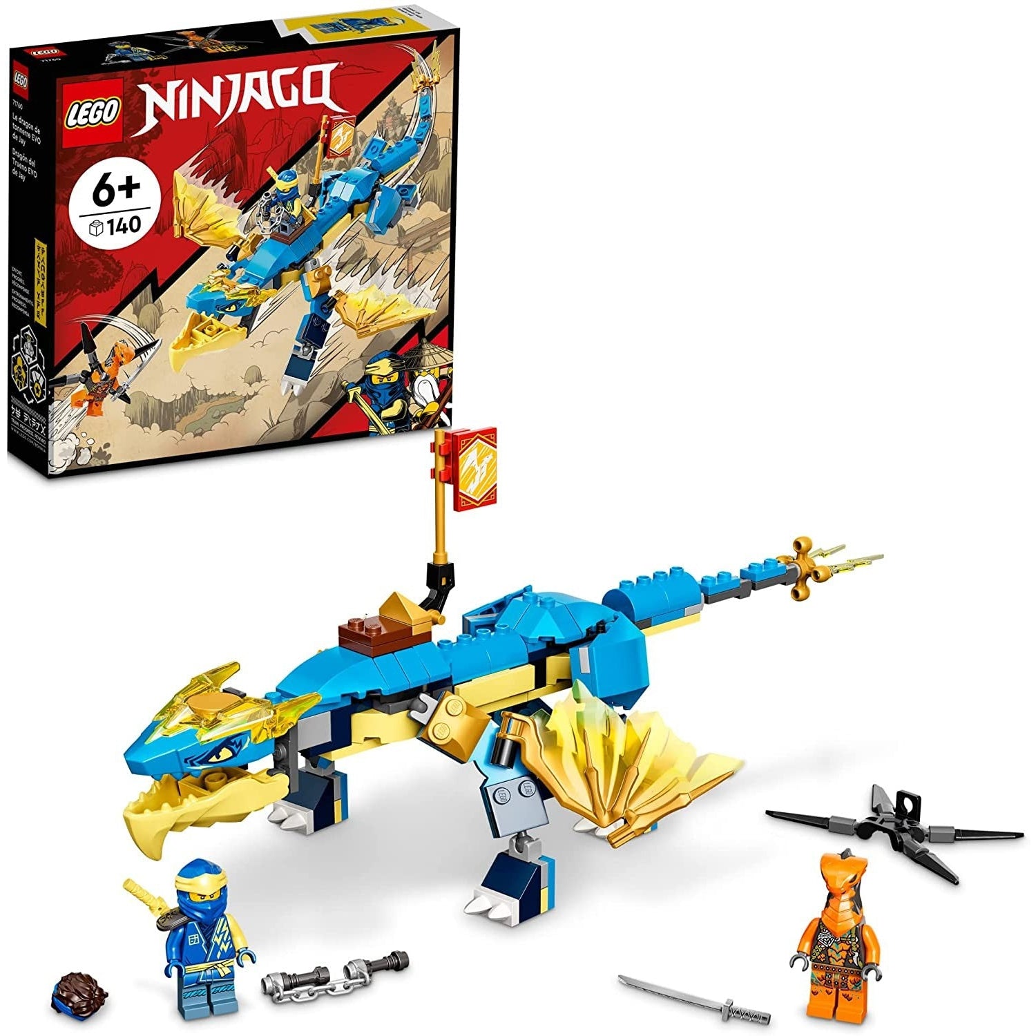 LEGO Ninjago -  Dragonul Tunet EVO al lui Jay 71760, 140 piese