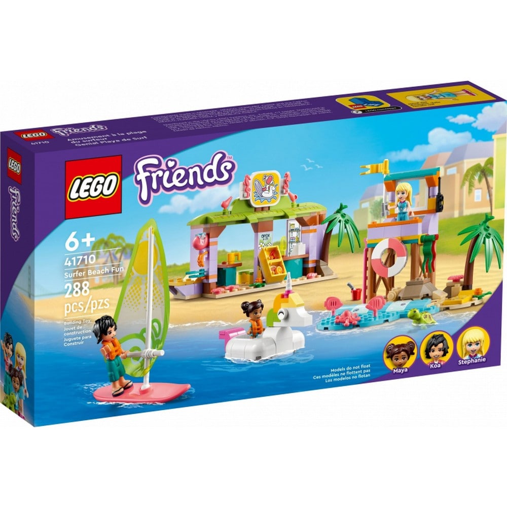 LEGO Friends -  Distractie pe plaja surferilor 41710, 288 piese