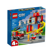 LEGO City Statie si masina de pompieri 60375, 153 piese