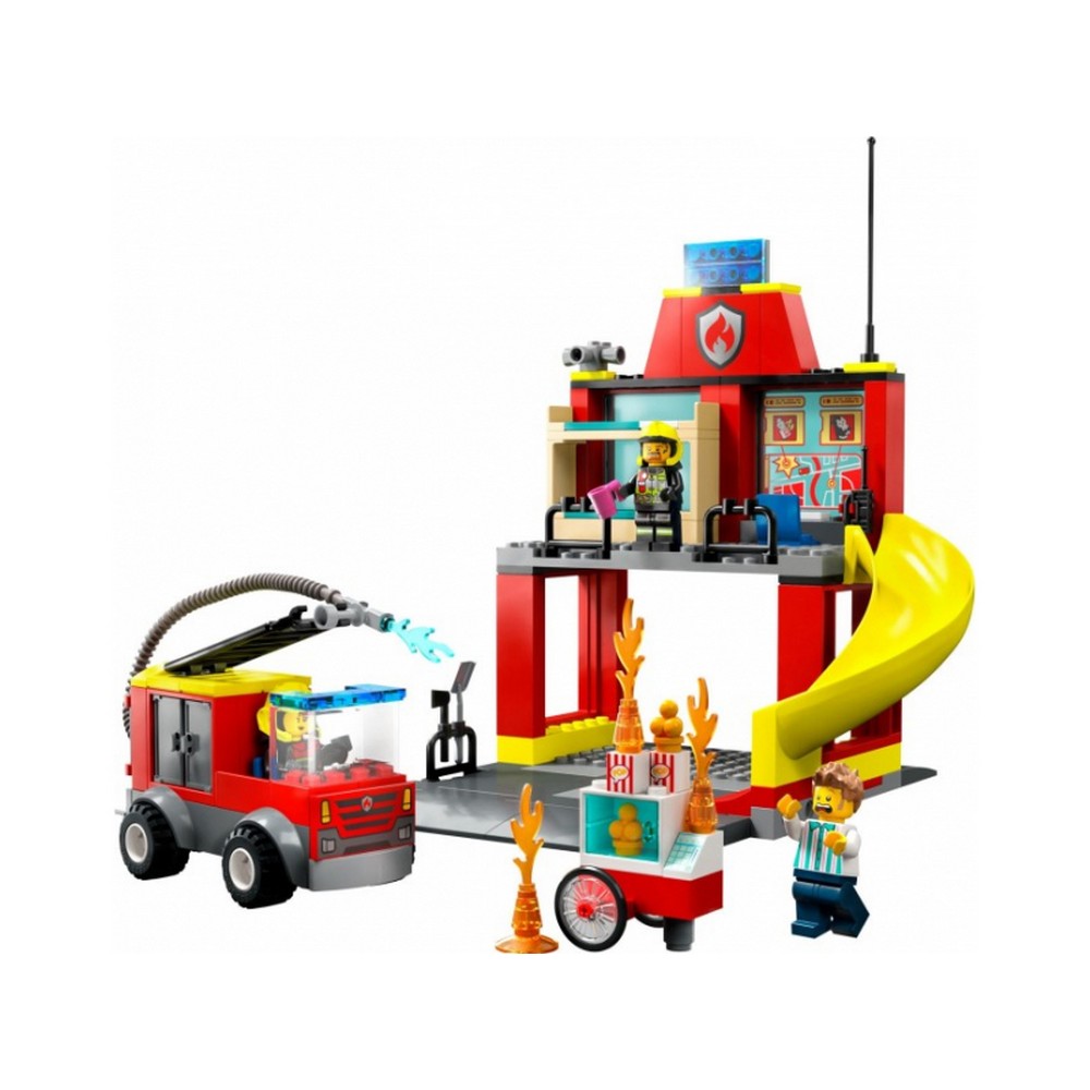 LEGO City Statie si masina de pompieri 60375