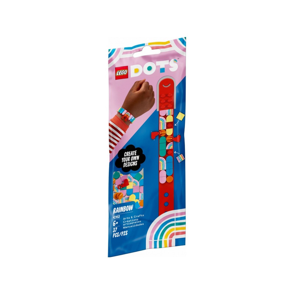 LEGO DOTS Bratara curcubeu cu accesorii 41953, 37 piese