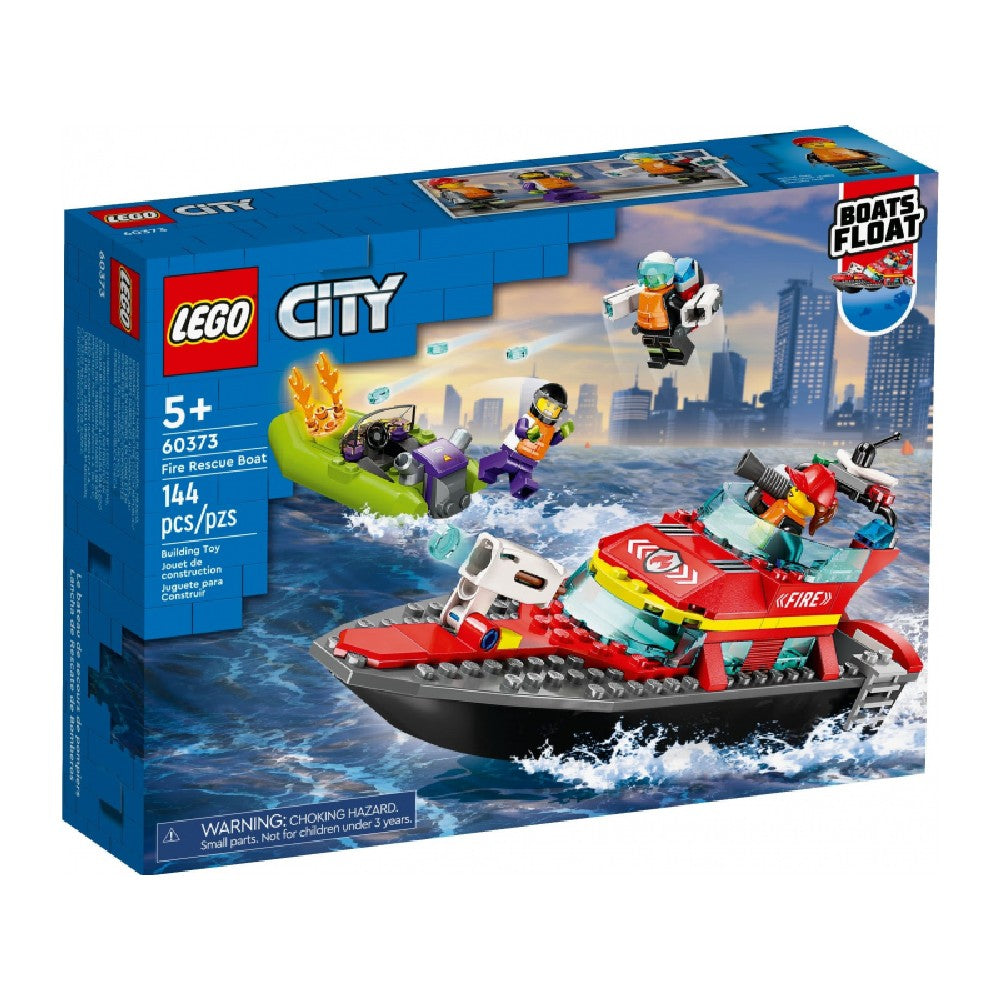 LEGO City -  Barca de salvare a pompierilor 60373, 144 piese