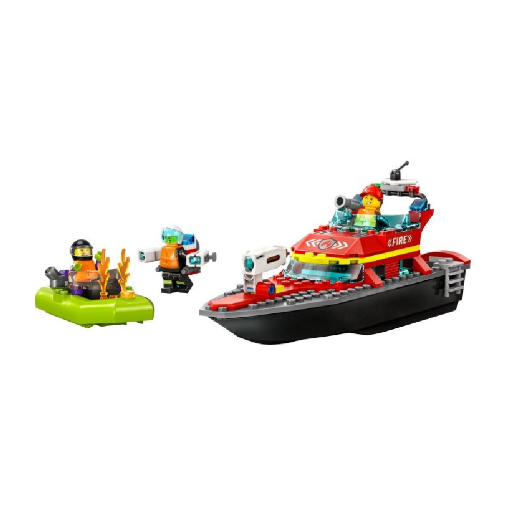 LEGO City -  Barca de salvare a pompierilor 60373, 144 piese