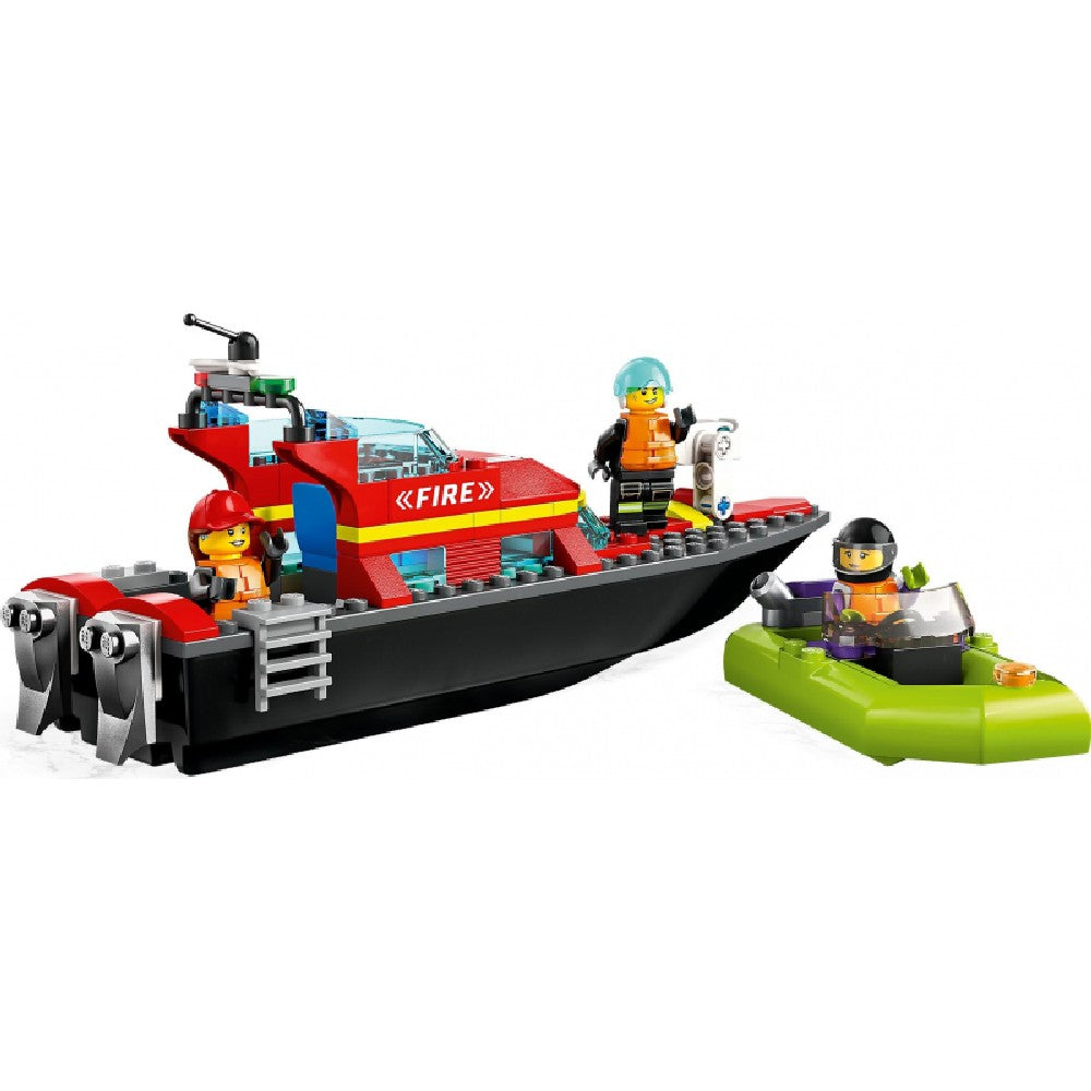 LEGO City -  Barca de salvare a pompierilor 60373, 144 piese