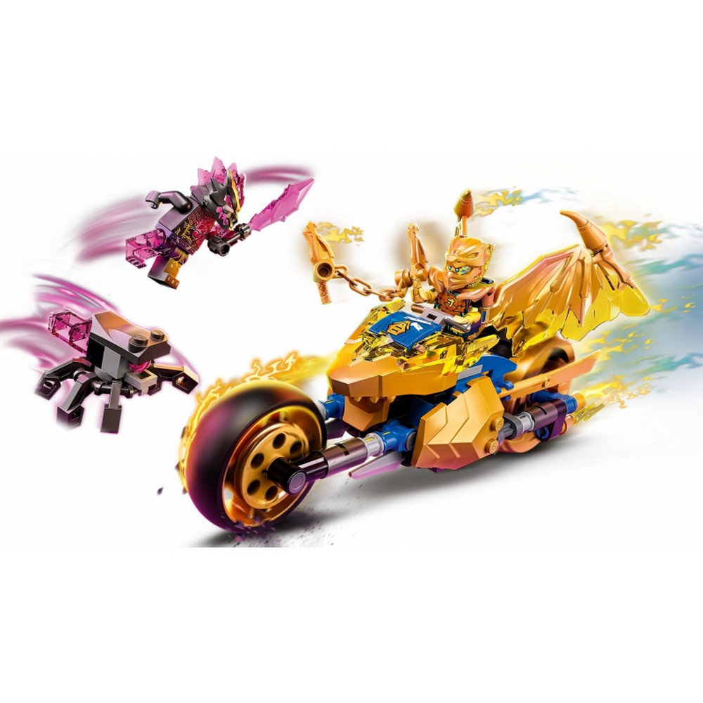 LEGO Ninjago -  Motocicleta-dragon aurie a lui Jay 71768, 280 piese