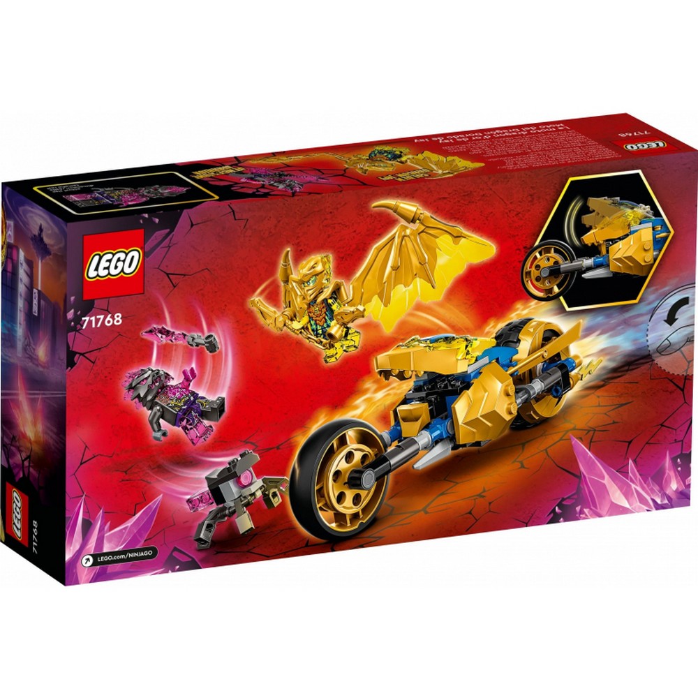 LEGO Ninjago -  Motocicleta-dragon aurie a lui Jay 71768, 280 piese