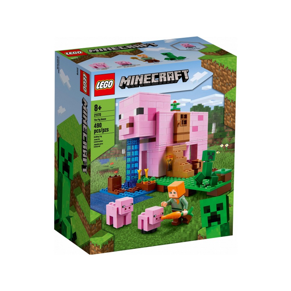 LEGO Minecraft -  Casuta purcelus 21170, 490 piese