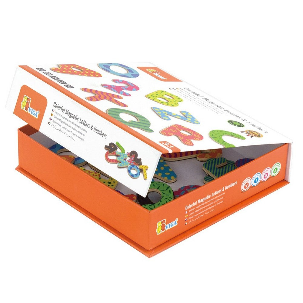 Set de litere și cifre magnetice, 77 piese, Viga