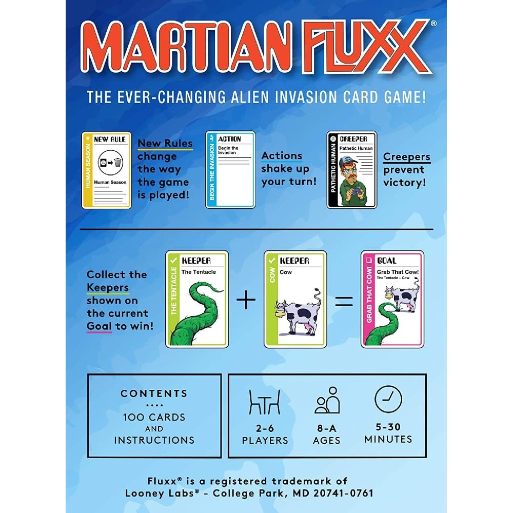 Martian Fluxx, joc de societate în limba engleză