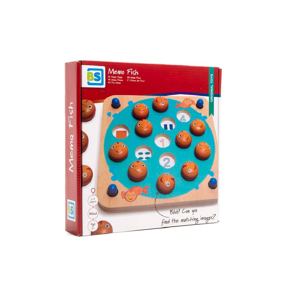 Memo Fish, joc de memorie, BS toys GA371 joc de societate în limba engleză