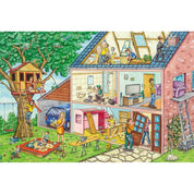 Puzzle Schmidt: Muncitori harnici, 40 de piese + Cadou unelte de jucărie