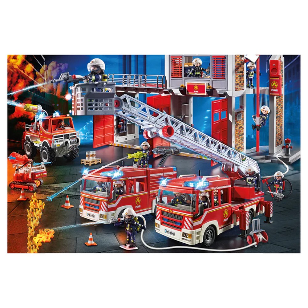 Puzzle Schmidt: playmobil - Pompieri, 40 piese + Cadou: figurina playmobil
