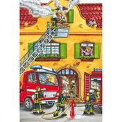 Puzzle Schmidt: Pompieri și polițiști, set 3 x 24 de piese + Cadou: poster