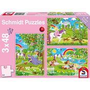 Puzzle: Prințesa în curtea castelului (3x48 de piese)