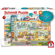 Schmidt Puzzle - În spitalul pentru copii, 40 de piese + Cadou: Stetoscop
