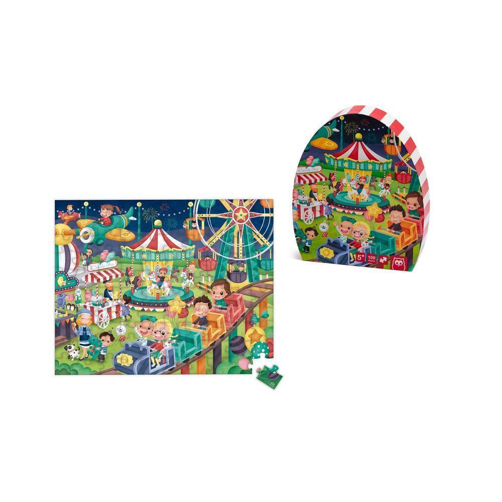 Puzzle Educativ - 100 Piese - Parcul de Distracție-Eureka KIDS-3-Jocozaur