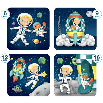 Puzzle Progresiv - 4 in 1 - Micul Astronaut-Eureka KIDS-5-Jocozaur