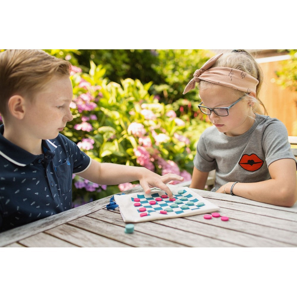 Jocuri de călătorie:Șah/Dame /Tic Tac Toe, BS Toys joc de societate în limba engleză