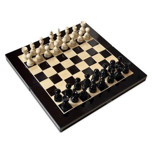 Șah și table (lemn - alb și negru - 39*39 cm) - Jocozaur.ro - Omul potrivit la jocul potrivit