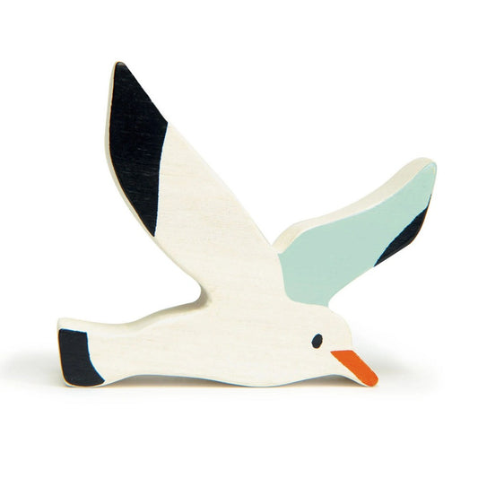 Figurină Pescarus, din lemn premium - Seagull- Tender Leaf Toys