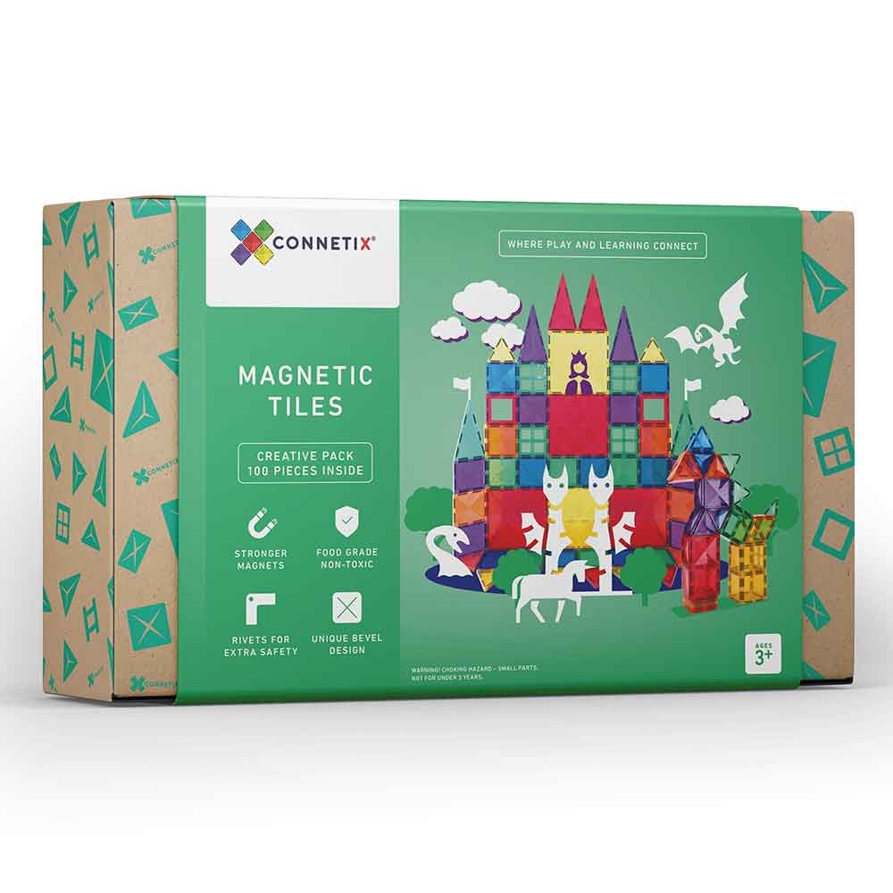 Connetix Magnetic Tiles, Creative Pack 100 de piese