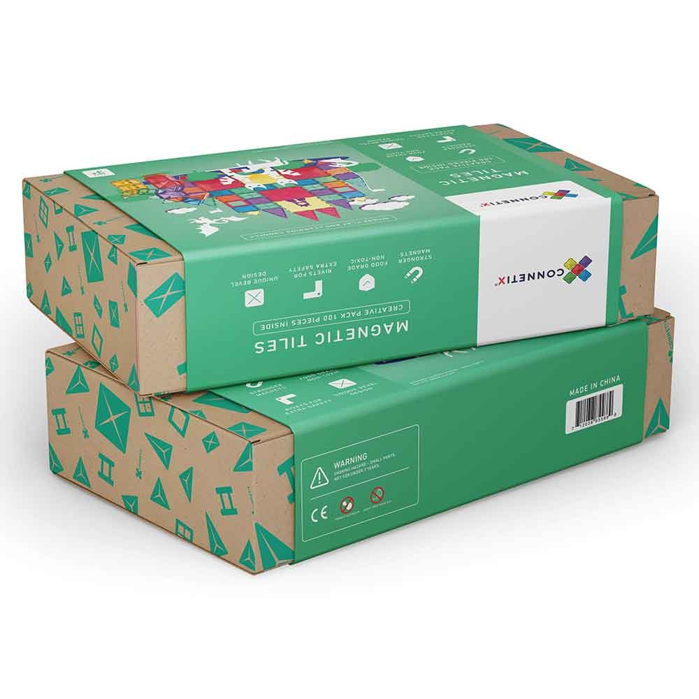 Connetix Magnetic Tiles, Creative Pack 100 de piese