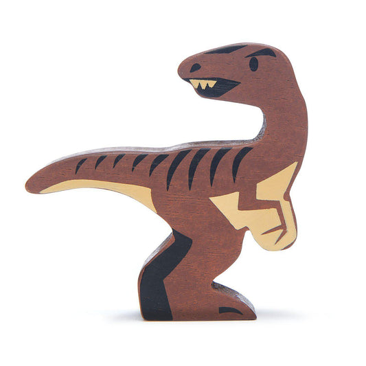 Dinozaur Velociraptor, din lemn premium - Velociraptor - Tender Leaf Toys-Tender Leaf Toys-1-Jocozaur