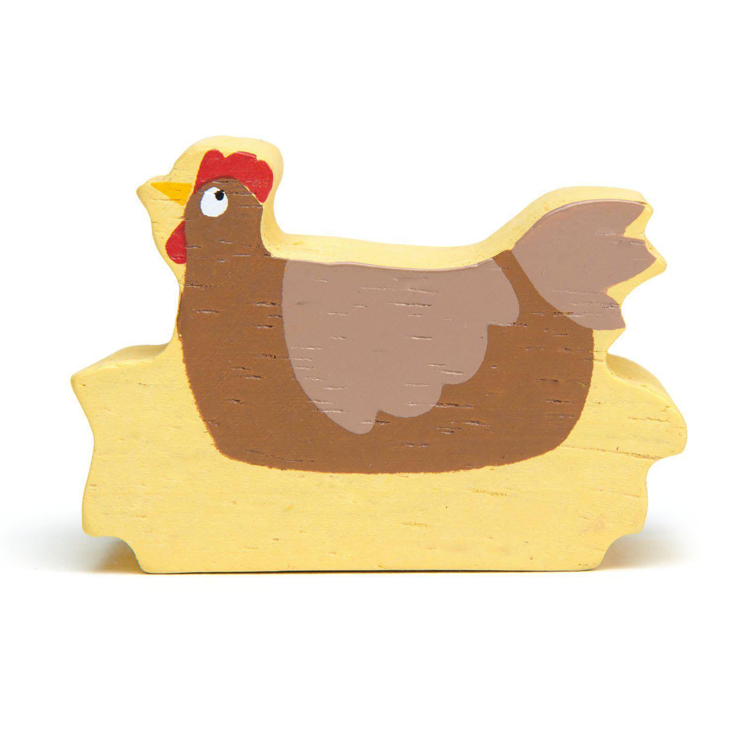 Figurină Găină, din lemn premium - Chicken - Tender Leaf Toys-Tender Leaf Toys-1-Jocozaur