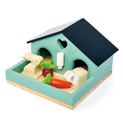 Set figurină iepuraș în căsuță, din lemn premium, pentru căsuțe de păpușă - 5 piese - Tender Leaf Toys-Tender Leaf Toys-2-Jocozaur