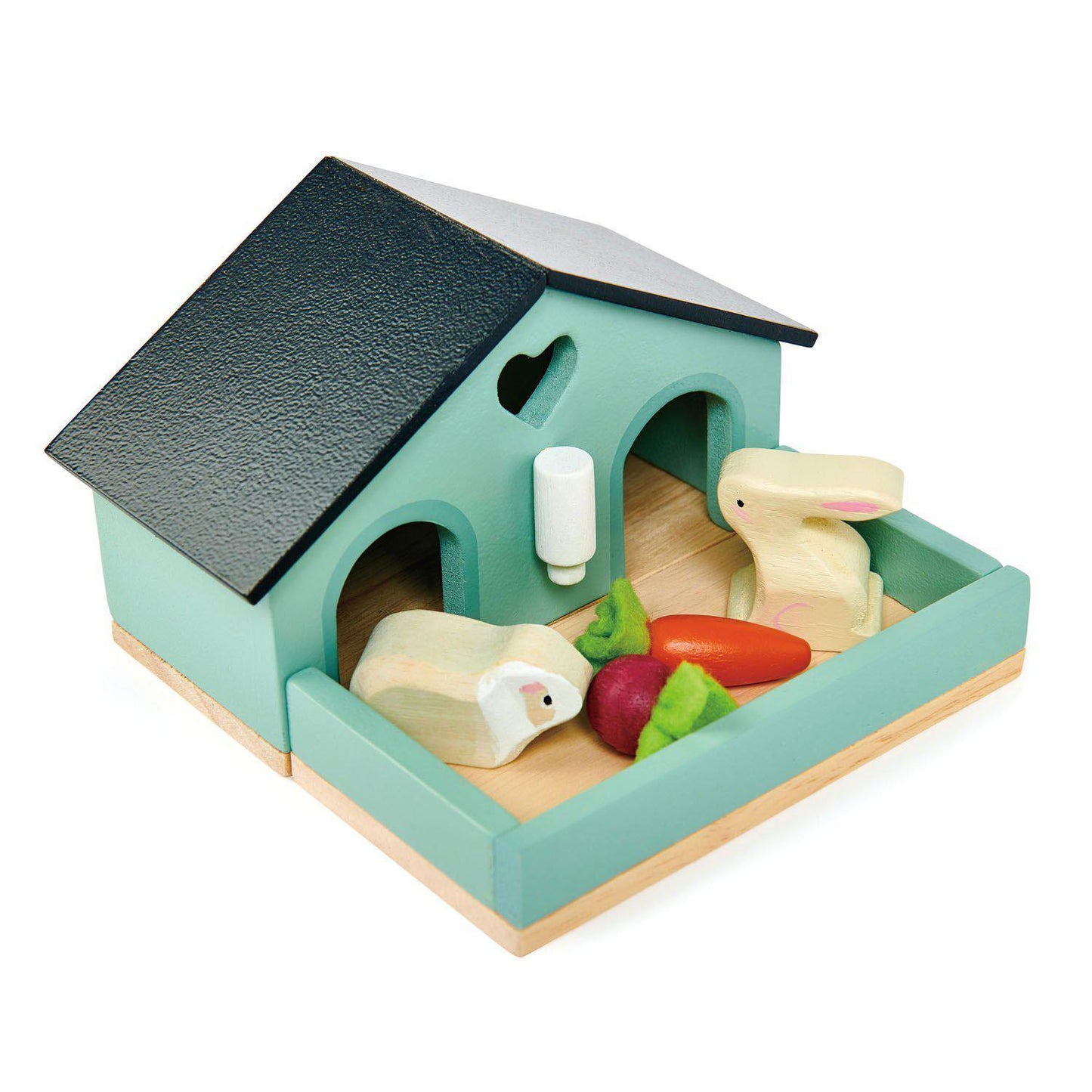 Set figurină iepuraș în căsuță, din lemn premium, pentru căsuțe de păpușă - 5 piese - Tender Leaf Toys-Tender Leaf Toys-3-Jocozaur