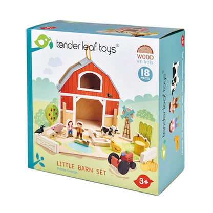 Micul hambar, din lemn premium - Little Barn - 18 piese - Tender Leaf Toys