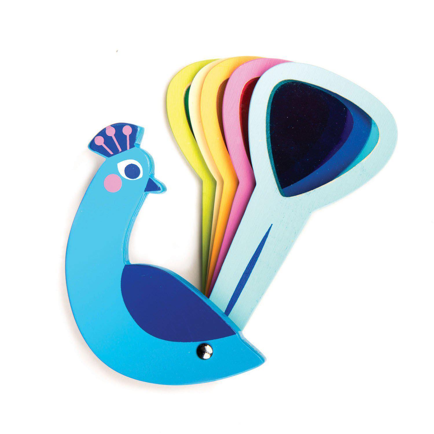 Păunul colorat, din lemn premium -Peacock Colours - Tender Leaf Toys-Tender Leaf Toys-3-Jocozaur