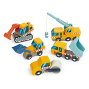 Építő készlet, prémium minőségű fából - Construction Site - 5 darab -Tender Leaf Toys-Tender Leaf Toys-2-Játszma.ro - A maradandó élmények boltja