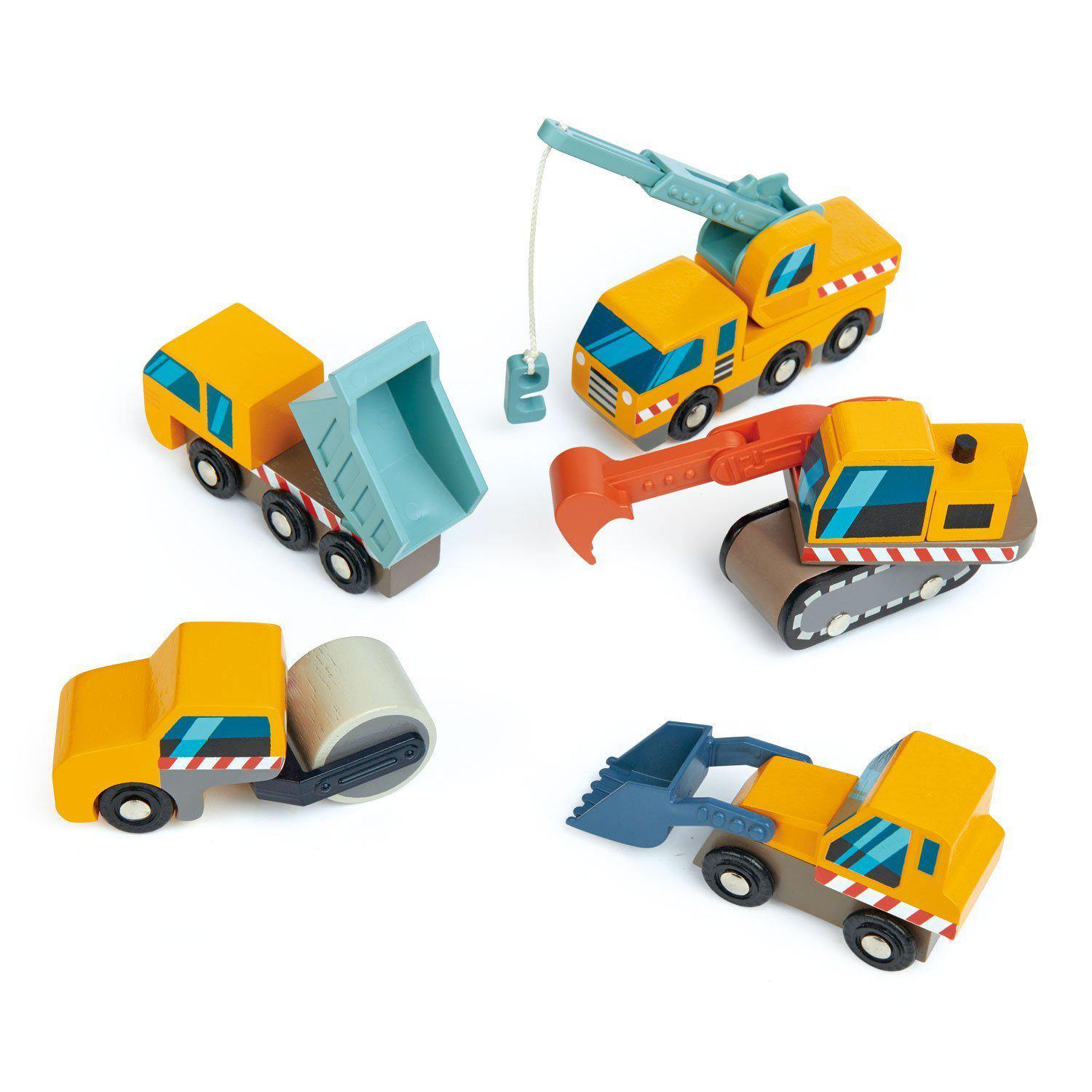 Építő készlet, prémium minőségű fából - Construction Site - 5 darab -Tender Leaf Toys-Tender Leaf Toys-3-Játszma.ro - A maradandó élmények boltja