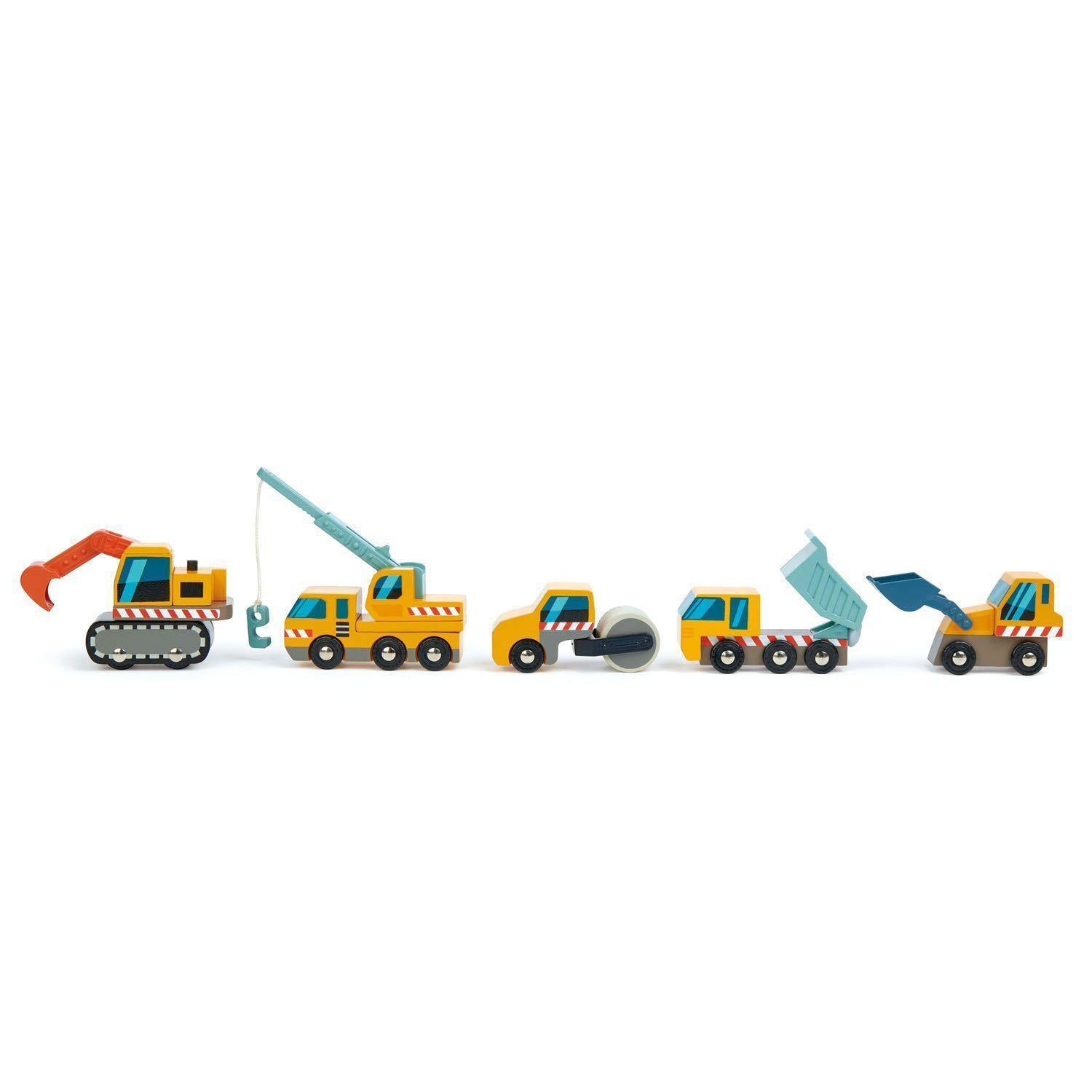 Építő készlet, prémium minőségű fából - Construction Site - 5 darab -Tender Leaf Toys-Tender Leaf Toys-4-Játszma.ro - A maradandó élmények boltja