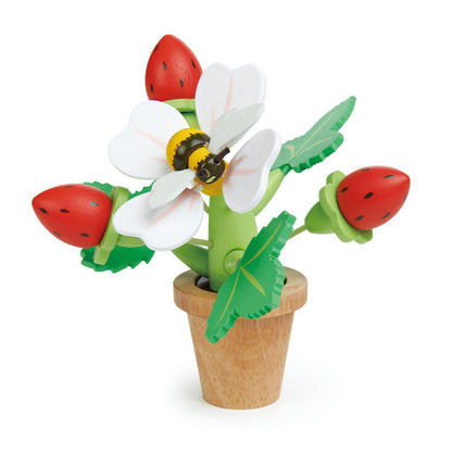 Căpșuni în ghiveci, din lemn premium - Strawberry Flower Pot - 13 piese - Tender Leaf Toys-Tender Leaf Toys-2-Jocozaur