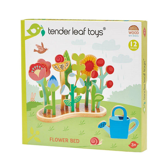 Stratul de flori, din lemn premium - Flower Bed - 12 piese - Tender Leaf Toys-Tender Leaf Toys-1-Jocozaur