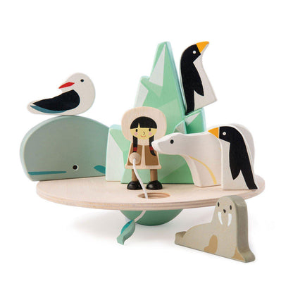 Aisberg plutitor, din lemn premium - Balancing Polar Circle - 9 piese - Tender Leaf Toys-Tender Leaf Toys-2-Jocozaur
