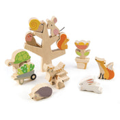 Fán lakó állatok, prémium minőségű fából - Stacking Garden Friends - 16 darab - Tender Leaf Toys-Tender Leaf Toys-3-Játszma.ro - A maradandó élmények boltja