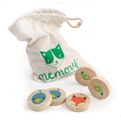 Joc de memorie al pisicii inteligente, din lemn premium - Clever Cat Memory - 21 piese - Tender Leaf Toys-Tender Leaf Toys-2-Jocozaur
