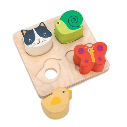 Tablă senzorială cu efecte tactile din lemn premium - Touch Sensory Tray - 5 piese - Tender Leaf Toys-Tender Leaf Toys-3-Jocozaur