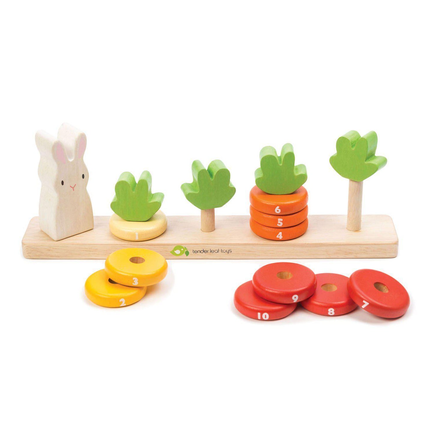 Numărătoarea morcovilor, din lemn premium - Counting Carrots - 16 piese - Tender Leaf Toys-Tender Leaf Toys-3-Jocozaur