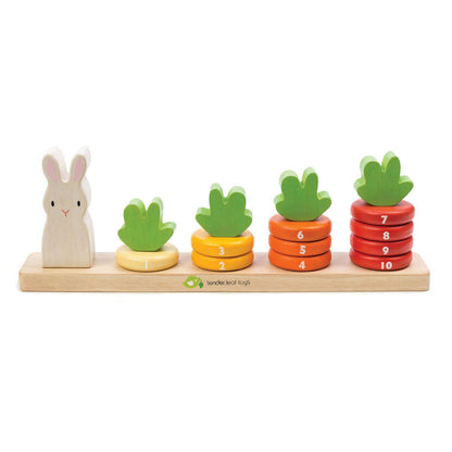 Numărătoarea morcovilor, din lemn premium - Counting Carrots - 16 piese - Tender Leaf Toys-Tender Leaf Toys-2-Jocozaur