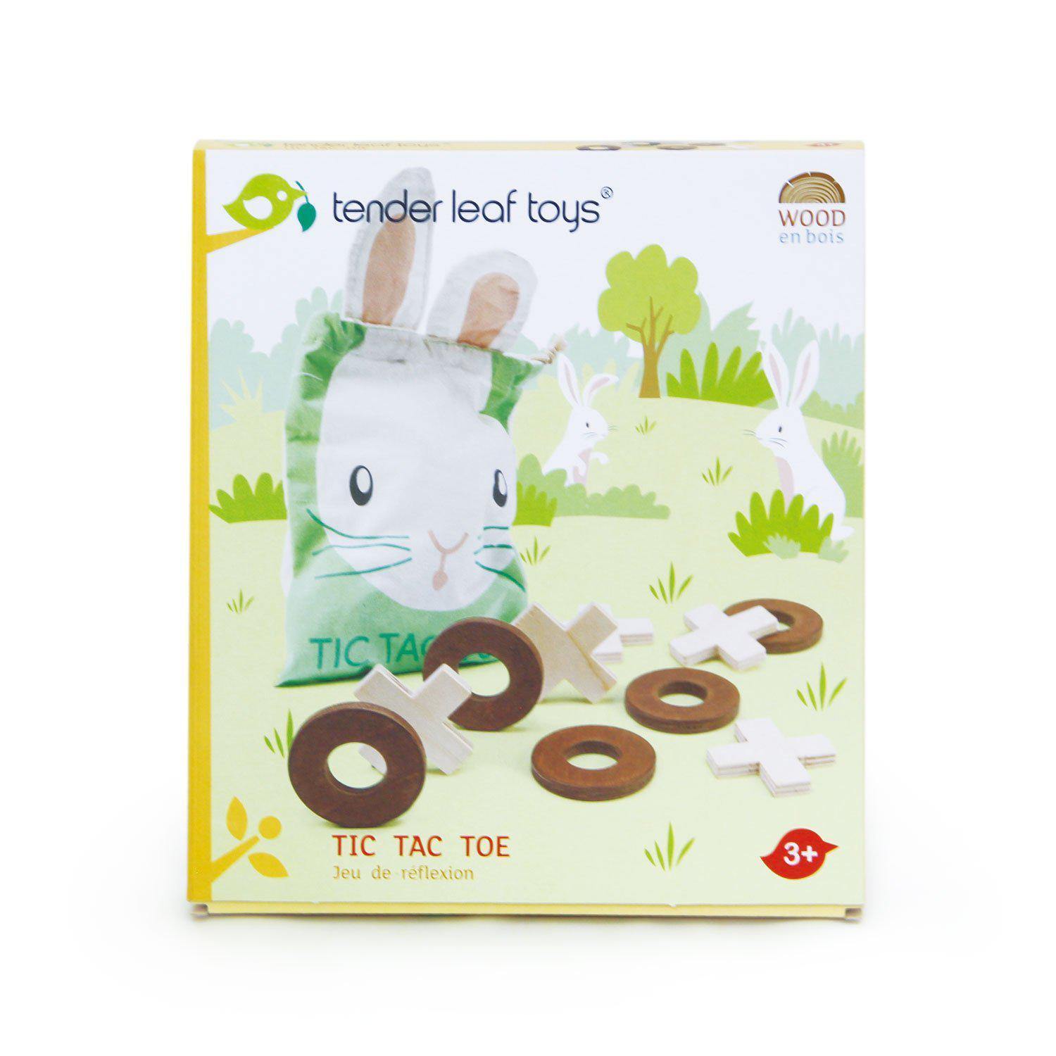 Joc logic X și Zero, din lemn premium - Tic Tac Toe - 9 piese - Tender Leaf Toys-Tender Leaf Toys-1-Jocozaur