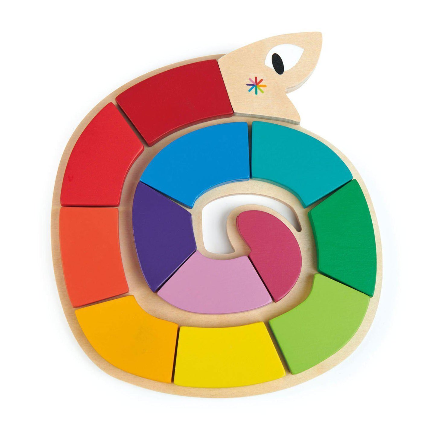 Șarpele colorat, din lemn premium - Colour Me Happy - 13 piese - Tender Leaf Toys-Tender Leaf Toys-2-Jocozaur