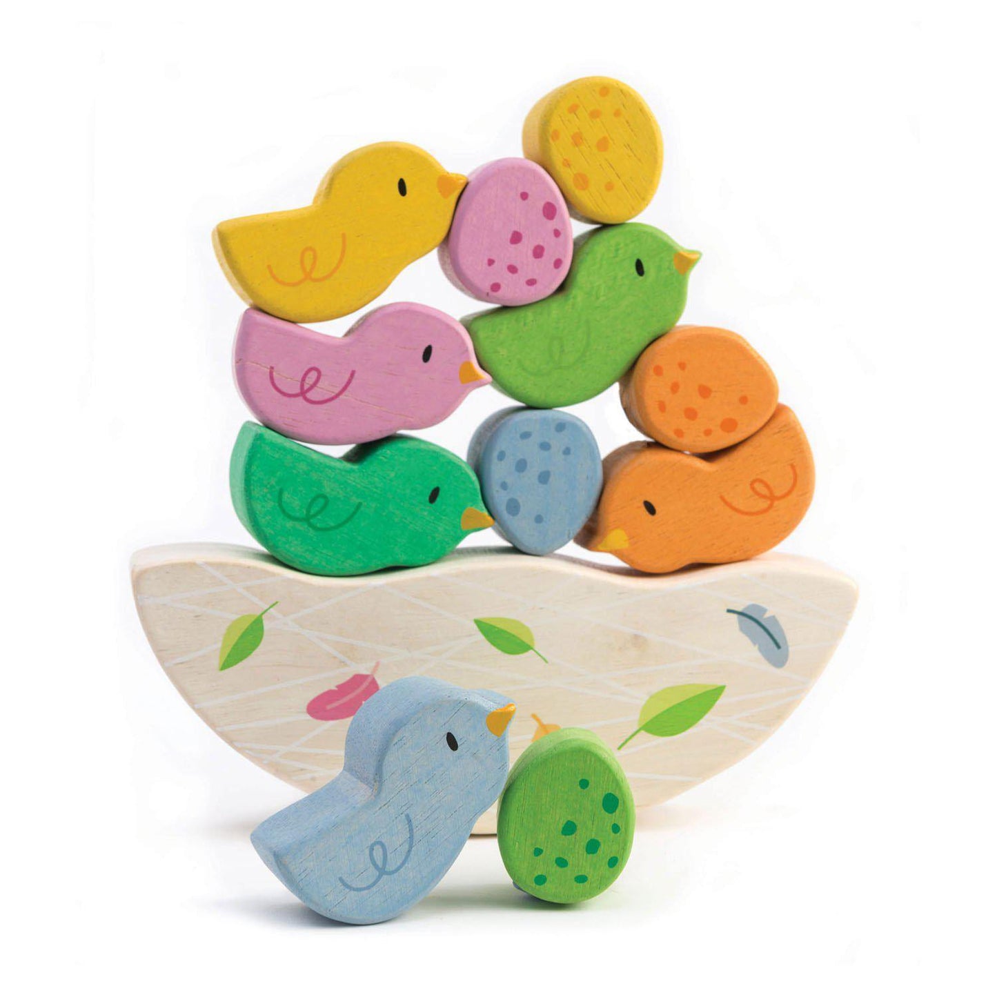 Balansoarul cu păsări, din lemn premium - Rocking Baby Bird - 12 piese - Tender Leaf Toys-Tender Leaf Toys-2-Jocozaur