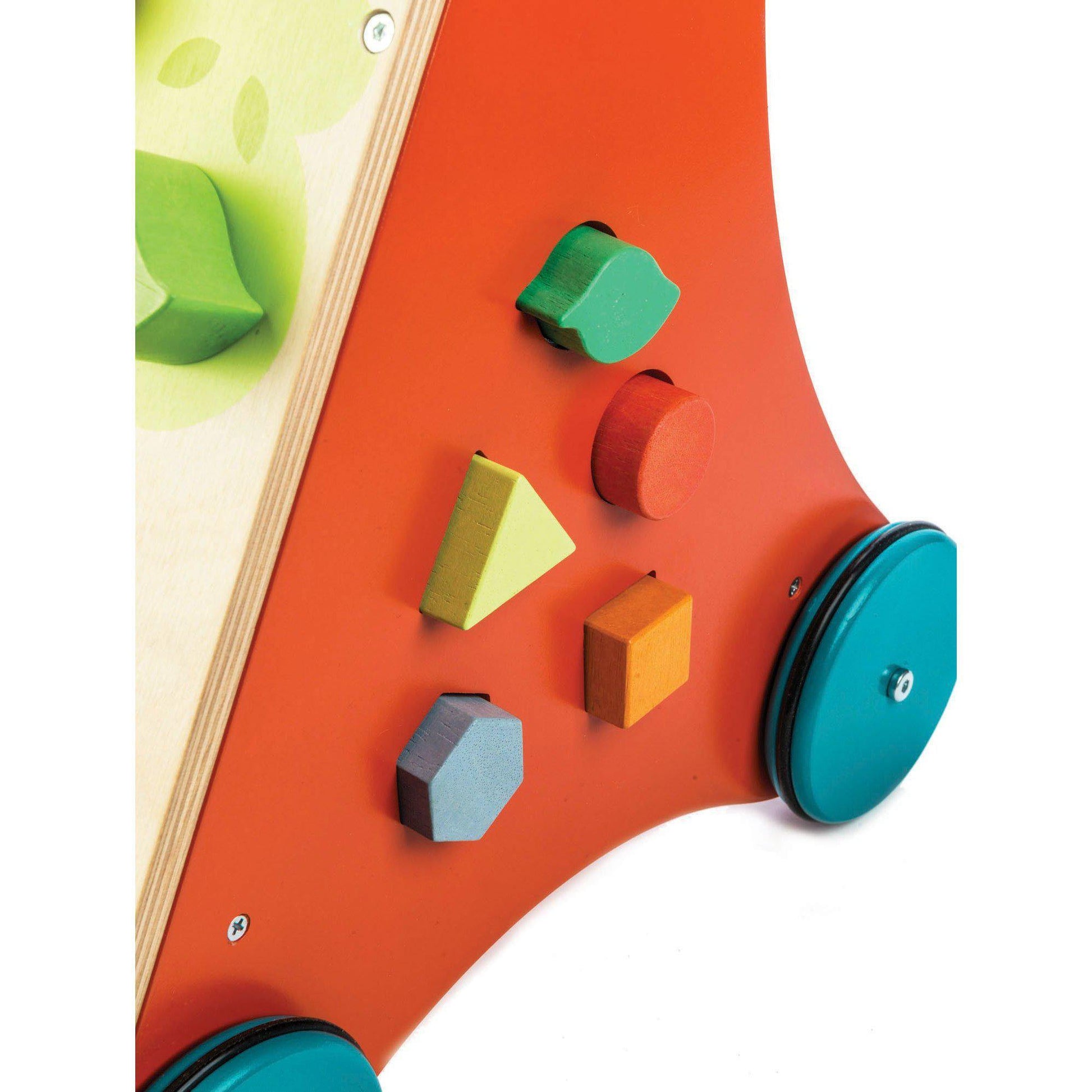 Antemergător cu activități în grădină, din lemn premium - Baby Block Walker - 10 activități - Tender Leaf Toys-Tender Leaf Toys-6-Jocozaur