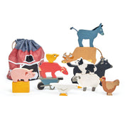 Háziállatok, prémium minőségű fából - Stacking Farmyard - 13 darab - Tender Leaf Toys-Tender Leaf Toys-1-Játszma.ro - A maradandó élmények boltja