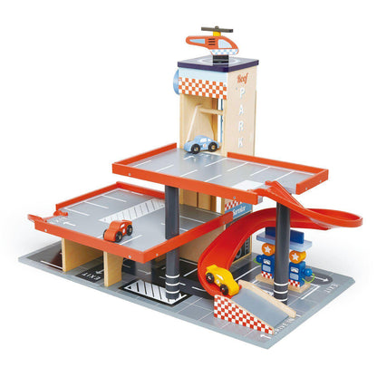 Stația Service Blue Bird , din lemn premium - Blue Bird Service Station - 5 piese - Tender Leaf Toys-Tender Leaf Toys-3-Jocozaur